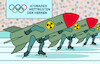 Cartoon: Schneller höher weiter (small) by Erl tagged politik,ende,abrüstung,vertrag,start,atomar,wettrüsten,sport,olympische,winterspiele,2026,eisschnellauf,karikatur,erl