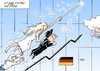 Cartoon: Sommermärchen (small) by Erl tagged wirtschaft,wachstum,bruttoinlandsprodukt,aufschwung,krise,vorbei,kurve,wolken,fee,sterne,märchen,sommermärchen