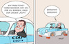 Cartoon: Spahn (small) by Erl tagged politik,regierung,koalition,streit,richter,wahl,versagen,fraktionsvorsitzender,cdu,csu,jens,spahn,trabbi,karikatur,erl
