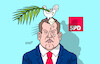 Cartoon: SPD-Frieden gefährdet (small) by Erl tagged politik,spd,friedensmanifest,russland,ukraine,krieg,gespräche,frieden,parteilinke,partei,regierung,klingbeil,karikatur,erl