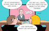 Cartoon: SPD Groko (small) by Erl tagged politik,bundestagswahl,2025,sieger,cdu,csu,union,koalition,spd,preis,verhandlungen,inflation,karikatur,erl