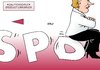 Cartoon: SPD Linke (small) by Erl tagged spd,öffnung,links,koalition,die,linke,grüne,koalitionsverhandlungen,cdu,csu,kompromiss,inhalte,wahlversprechen,politik,wähler,bundeskanzlerin,angela,merkel,druck,ruck,linksruck