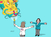 Cartoon: Taiwan (small) by Erl tagged politik,usa,nancy,pelosi,demokraten,sprecherin,repräsentantenhaus,reise,ostasien,besuch,taiwan,provokation,china,drache,bart,feuer,fackel,freiheit,karikatur,erl