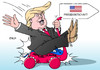 Cartoon: Trump (small) by Erl tagged donald trump usa präsidentschaft präsidentschaftskandidat kandidat republikaner partei unglücklich besetzung elefant populismus rüpel karikatur erl