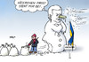 Cartoon: Ukraine (small) by Erl tagged ukraine,protest,aufstand,opposition,regierung,gewalt,sandsack,schnee,schaufel,schneemann,janukowitsch,russland,väterchen,frost,beistand,karikatur,erl