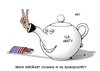 Cartoon: USA Einigung (small) by Erl tagged usa schulden krise haushalt wirtschaft streit republikaner tea party demokraten einigung schuldengrenze präsident obama