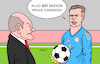 Cartoon: Vorbild Manuel Neuer (small) by Erl tagged politik,sport,fußball,nationalmannschaft,torhüter,torwart,nationaltorhüter,nationaltorwart,manuel,neuer,karriere,ende,vorbild,bundesregierung,ampel,spd,grüne,fdp,bundeskanzler,olaf,scholz,führungsschwäche,karikatur,erl