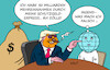 Cartoon: Zolleinnahmen (small) by Erl tagged politik,usa,trump,zölle,strafzölle,einnahmen,mehreinnahmen,50,milliarden,dollar,mafia,schutzgeld,erde,welt,karikatur,erl