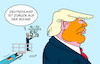 Cartoon: Zurück auf der Bühne (small) by Erl tagged politik,nato,gipfel,usa,trump,forderung,fünf,prozent,ausgaben,verteidigung,merz,deutschland,zurück,bühne,karikatur,erl