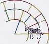 Cartoon: zzz-xebra (small) by robobenito tagged zebra animal stripes color rainbow spectrum mammal fantasy dream clockwork structure surreal environment science fiction ink pencil colors animals horse arch planet