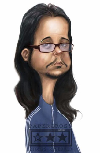 Cartoon: Jonathan Davis of  KoRn (medium) by billfy tagged music,metal,rock,vocal,korn