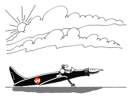 Cartoon: Pilot (medium) by waldah tagged zeichner,zeichnen,pilot