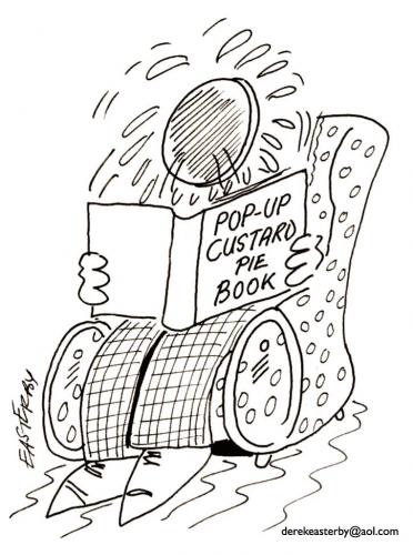 Cartoon: CUSTARD PIE (medium) by EASTERBY tagged books,literature