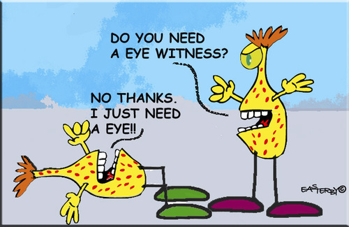 Cartoon: EYEWITNESS (medium) by EASTERBY tagged eyewitness