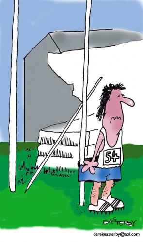 Cartoon: Jump pole (medium) by EASTERBY tagged sports