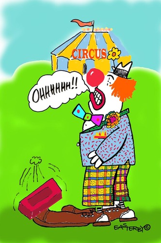 Cartoon: OOOohhhhh!!! (medium) by EASTERBY tagged clowns,circus