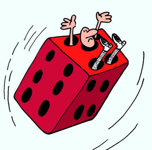 Cartoon: Throw the Dice (medium) by EASTERBY tagged dice,bettting,