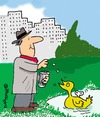 Cartoon: Clockwork Duck (small) by EASTERBY tagged pensioner,duckfeeding