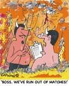 Cartoon: Hellish stocktaking (small) by EASTERBY tagged devil hellfire