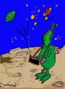 Cartoon: Remote controlled Saucer (small) by EASTERBY tagged flying saucers green mars man 