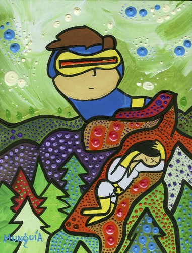 Cartoon: Cyclops (medium) by Munguia tagged xmen,superhero,parody,painting,redon,odilon,cyclops,eye,glasses,mutant