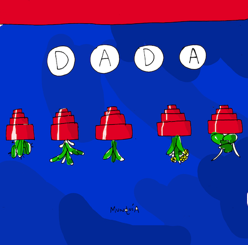 Cartoon: DADA (medium) by Munguia tagged devo,cover,album,whip,it,freedom,of,choice,parody,parodies,spoof