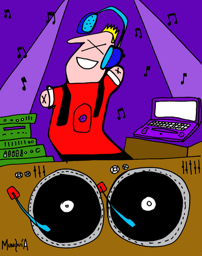 Cartoon: DJ ArmLess (medium) by Munguia tagged hand,less,no,arm,dj,musica,happy,xd,disc,musician,righ,attitude,nice,joy