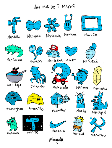 Cartoon: Hay mas de 7 Mares (medium) by Munguia tagged mar,mares,ocean,water,munguia,literal,cartel,sufijos