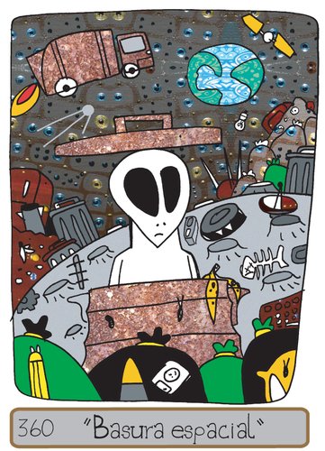 Cartoon: Space junk (medium) by Munguia tagged garbage,outspace,aliens,ufo,junk,space,munguia,calcamunguias,costa,rica