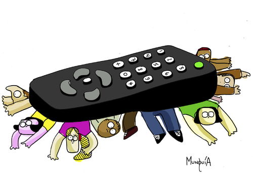 Cartoon: Under Control (medium) by Munguia tagged control,bajo,calcamunguias,remote