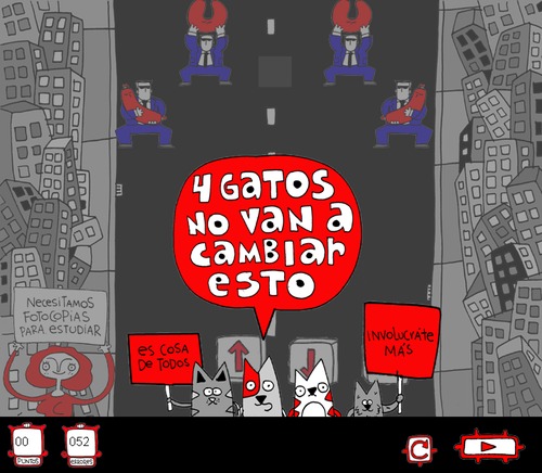 Cartoon: Manifestation VideoGame (medium) by Munguia tagged costa,rica,no,se,deja,videojuego,free,game,video,manifestation,protest,civil,expresion