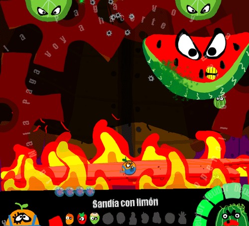 Cartoon: Naranja Mecanica Video Game (medium) by Munguia tagged video,game,clockwork,orange,worker,mechanical,mechanics,maker,yoyo,games,juego,de,munguia,calcamunguias,fruits,exotic