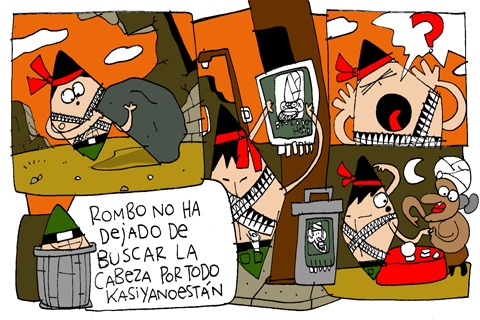 Cartoon: Rombo the Video Game (medium) by Munguia tagged rombo,rambo,war,game,video,cartoon,comic,munguia,calcamunguia,costa,rica,stencyl,online,free