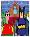 Cartoon: Batinamerican Gothic (small) by Munguia tagged american,gothic,batman,robin,super,heroe,gay,grand,wood,munguia,costa,rica