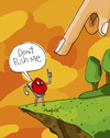Cartoon: Dont Push me (small) by Munguia tagged botton,push,dont,the,message,funk,master,flesh,furious