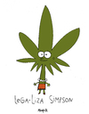 Cartoon: LegaLiza Simpson (small) by Munguia tagged legalize,it,marihuana,simpsons,lisa