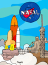 Cartoon: Nasal launch (small) by Munguia tagged nasa,space,launch,nasal,rocket