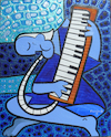 Cartoon: Old Melodica player (small) by Munguia tagged air,piano,melodic,melodica,key,picasso,pablo,famous,paintings,parodies