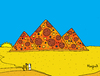 Cartoon: pizza pyramids (small) by Munguia tagged pizzapitch,pizza,pyramids,egypt,camel,desert,food