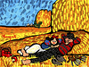 Cartoon: Snow White and Freddy Krueger (small) by Munguia tagged millet,van,gogh,noon,rest,from,work