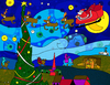 Cartoon: Starry Night (small) by Munguia tagged van gogh starry night christmas santa nite hollyday munguia parody famous paintings parodies three xmas