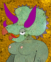 Cartoon: TriceraTOPLESS (small) by Munguia tagged toppless,triceratops,sex,bubs,bubis,breast,tetas,pechos,busto,dinosaur,woman,mamas