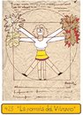 Cartoon: Vitruvios new cheerleader (small) by Munguia tagged vitruvious,da,vinci,leonardo,drawing,cheer,porrista,team,soccer,futbal
