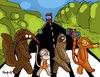 Cartoon: Watch out 4 animals on the Road! (small) by Munguia tagged runover,animal,atropellos,mamals,wild,animals,abbey,road,the,beatles,famous,album,cover