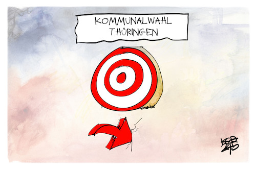Cartoon: AfD in Thüringen (medium) by Kostas Koufogiorgos tagged karikatur,koufogiorgos,afd,thüringen,ziel,pfeil,zielscheibe,karikatur,koufogiorgos,afd,thüringen,ziel,pfeil,zielscheibe