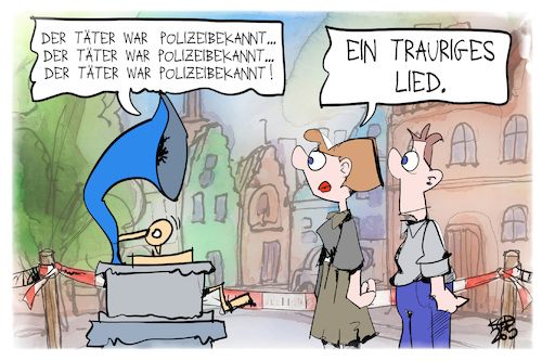 Cartoon: Amokfahrt in Leipzig (medium) by Kostas Koufogiorgos tagged karikatur,koufogiorgos,leipzig,kriminalität,karikatur,koufogiorgos,leipzig,kriminalität