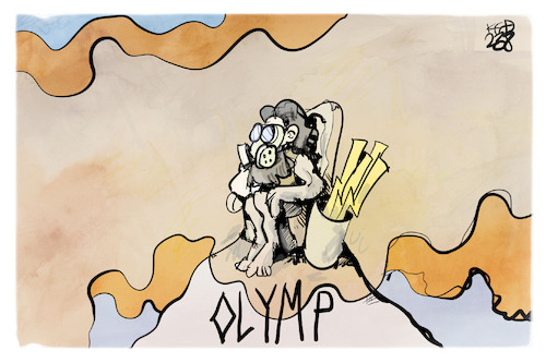 Cartoon: Auf dem Olymp (medium) by Kostas Koufogiorgos tagged karikatur,koufogiorgos,griechenland,zeus,olymp,rauch,waldbrand,feuer,karikatur,koufogiorgos,griechenland,zeus,olymp,rauch,waldbrand,feuer