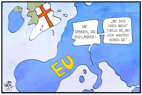 Cartoon: Brexit II (medium) by Kostas Koufogiorgos tagged karikatur,koufogiorgos,illustration,cartoon,brexit,england,italien,em,finale,karikatur,koufogiorgos,illustration,cartoon,brexit,england,italien,em,finale
