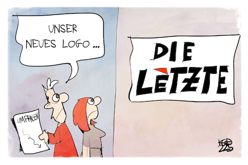 Cartoon: Die Linke (medium) by Kostas Koufogiorgos tagged karikatur,koufogiorgos,linke,partei,umfrage,letzte,karikatur,koufogiorgos,linke,partei,umfrage,letzte