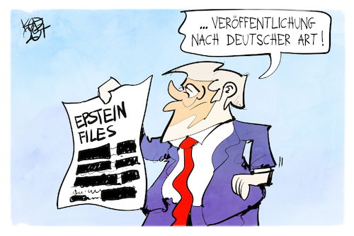 Cartoon: Epstein Files (medium) by Kostas Koufogiorgos tagged karikatur,koufogiorgos,trump,usa,epstein,deutsch,schwärzung,files,karikatur,koufogiorgos,trump,usa,epstein,deutsch,schwärzung,files
